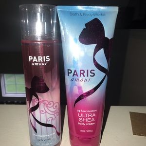 Paris Amour body spray and body cream